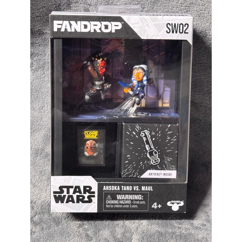 Star Wars Fandrop SW02 Ahsoka Tano vs Maul Clone Wars Diorama Moose Toys New